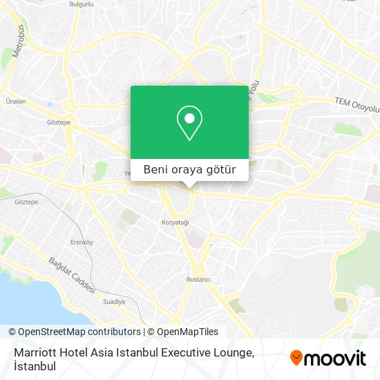 Marriott Hotel Asia Istanbul Executive Lounge harita