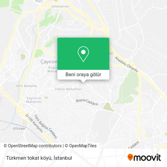 Türkmen tokat köyü harita