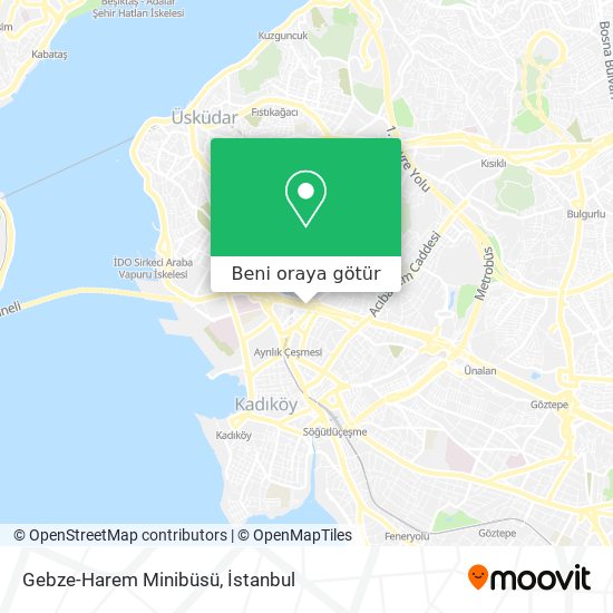 Gebze-Harem Minibüsü harita
