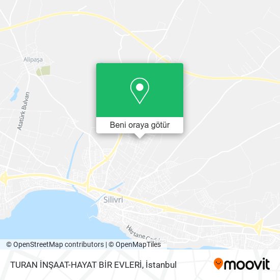 TURAN İNŞAAT-HAYAT BİR EVLERİ harita