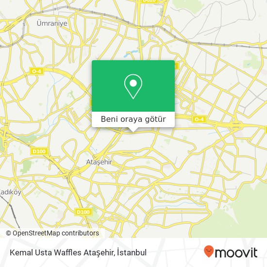Kemal Usta Waffles Ataşehir harita