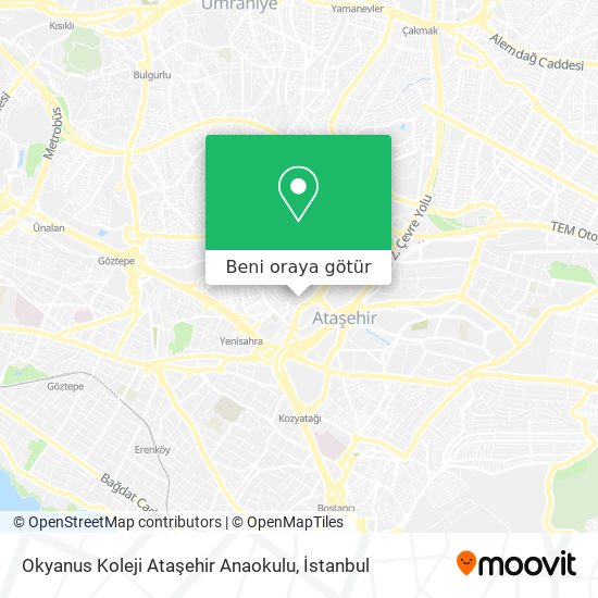 Okyanus Koleji Ataşehir Anaokulu harita