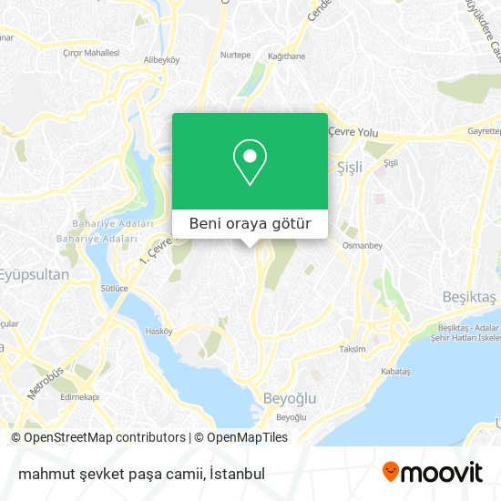 mahmut şevket paşa camii harita
