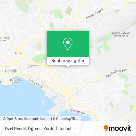 Özel Pendik Öğrenci Yurdu harita