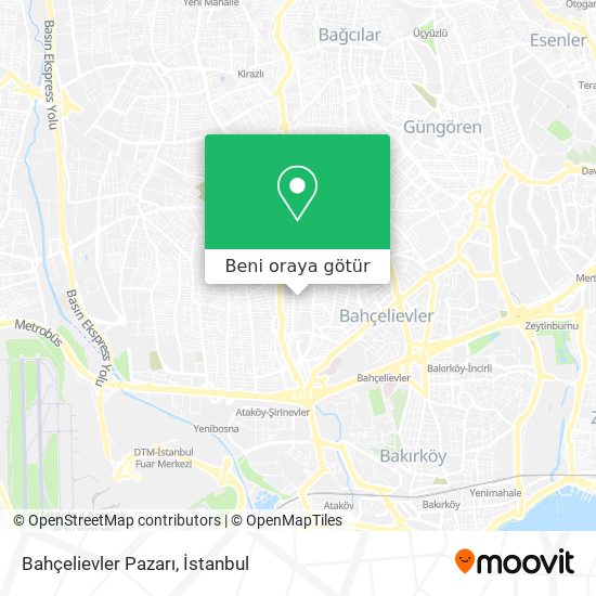 Bahçelievler Pazarı harita