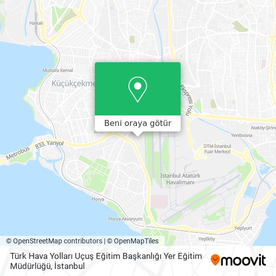Türk Hava Yolları Uçuş Eğitim Başkanlığı Yer Eğitim Müdürlüğü harita