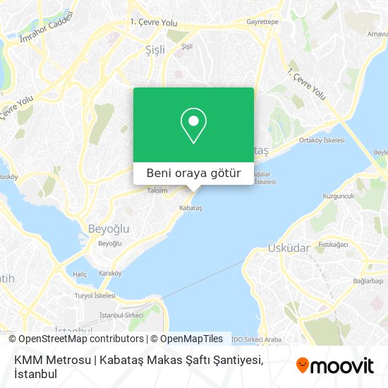 KMM Metrosu | Kabataş Makas Şaftı Şantiyesi harita