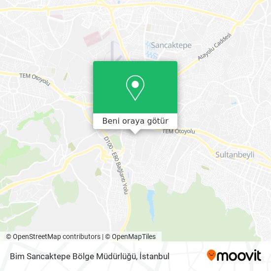 Bim Sancaktepe Bölge Müdürlüğü harita