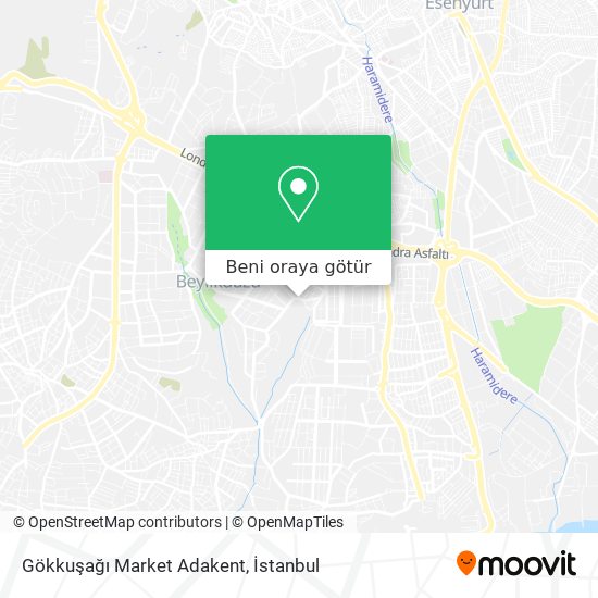 Gökkuşağı Market Adakent harita