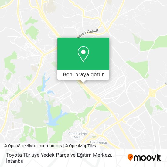 Toyota Türkiye Yedek Parça ve Eğitim Merkezi harita