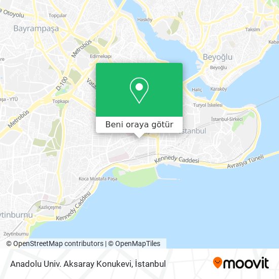 Anadolu Univ. Aksaray Konukevi harita