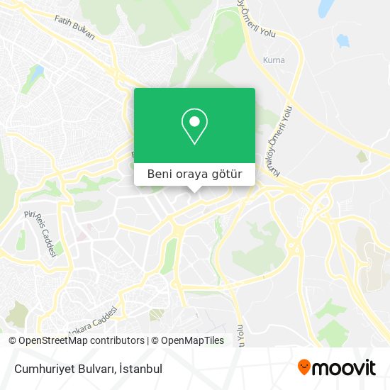 Cumhuriyet Bulvarı harita