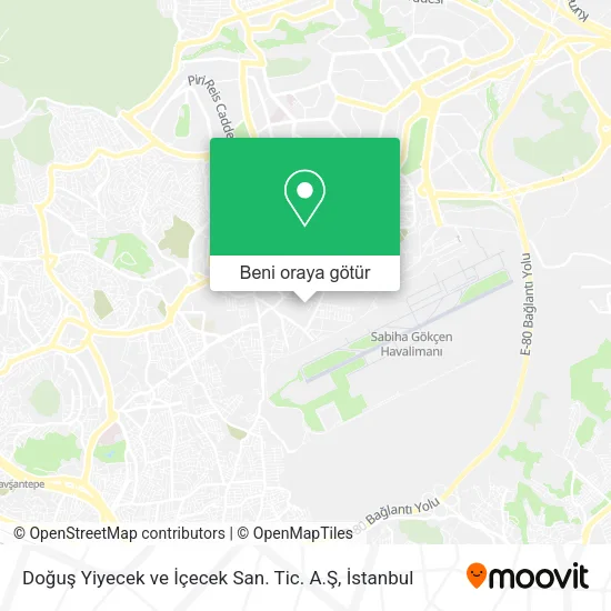 Doğuş Yiyecek ve İçecek San. Tic. A.Ş harita