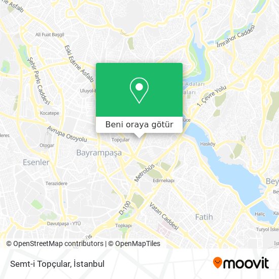 Semt-i Topçular harita