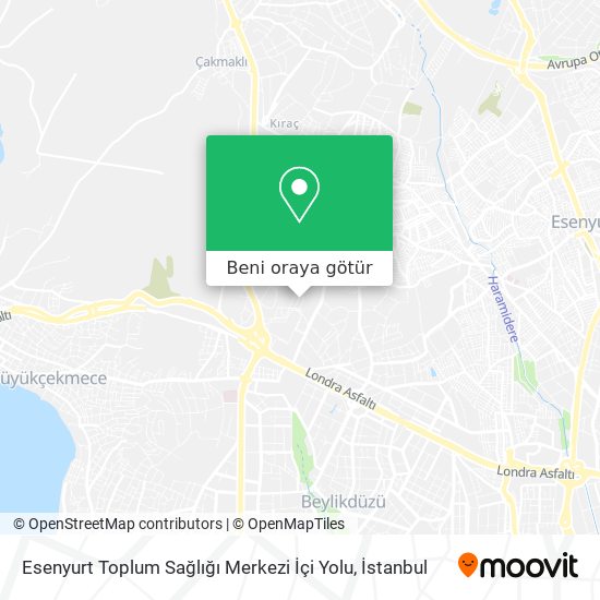 Esenyurt Toplum Sağlığı Merkezi İçi Yolu harita