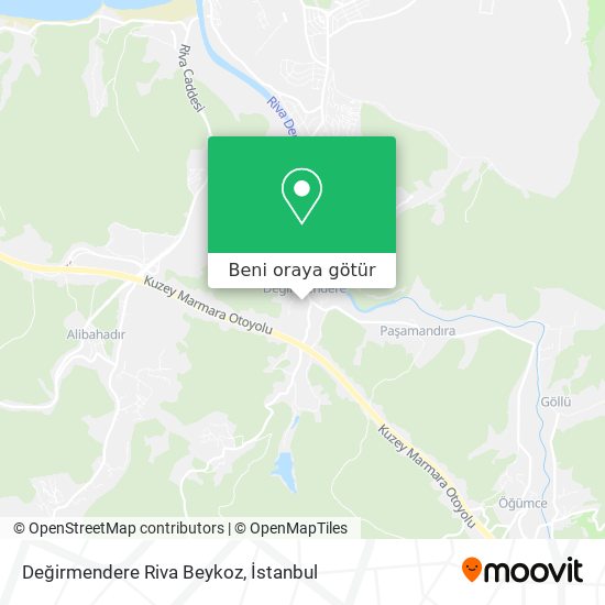 Değirmendere Riva Beykoz harita