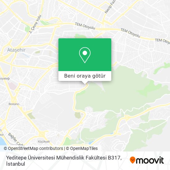 Yeditepe Üniversitesi Mühendislik Fakültesi B317 harita