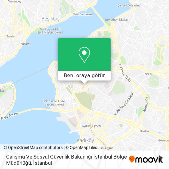 Çalışma Ve Sosyal Güvenlik Bakanlığı İstanbul Bölge Müdürlüğü harita
