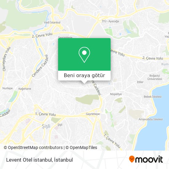 Levent Otel istanbul harita