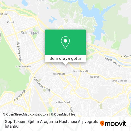 Gop Taksim Eğitim Araştırma Hastanesi Anjiyografi harita