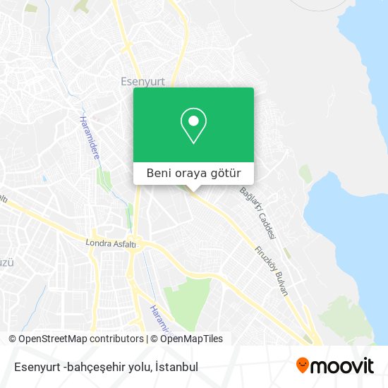 Esenyurt -bahçeşehir yolu harita