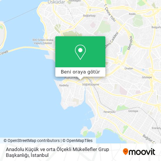 Anadolu Küçük  ve orta Ölçekli Mükellefler Grup Başkanlığı harita