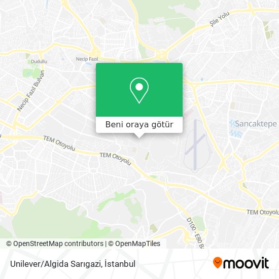 Unilever/Algida Sarıgazi harita