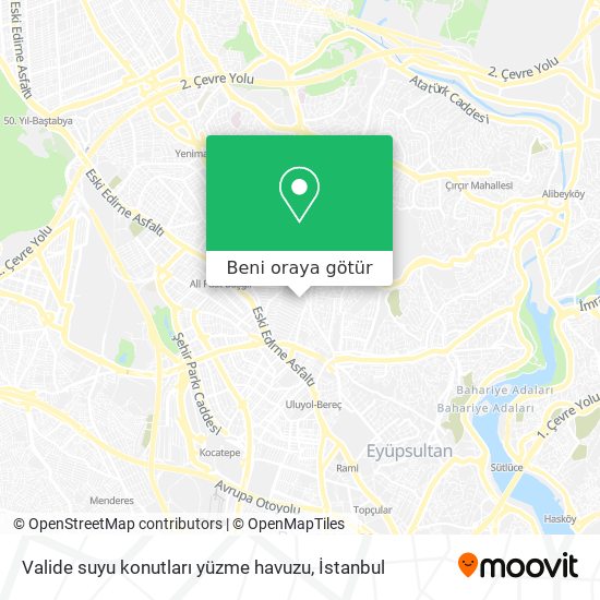 Valide suyu konutları yüzme havuzu harita