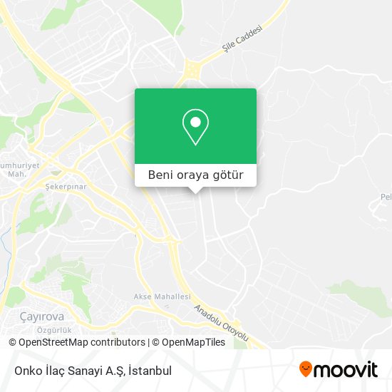 Onko İlaç Sanayi A.Ş harita