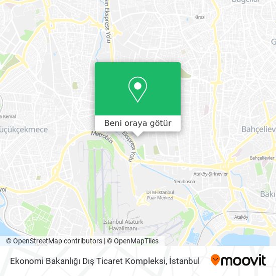 Ekonomi Bakanlığı Dış Ticaret Kompleksi harita