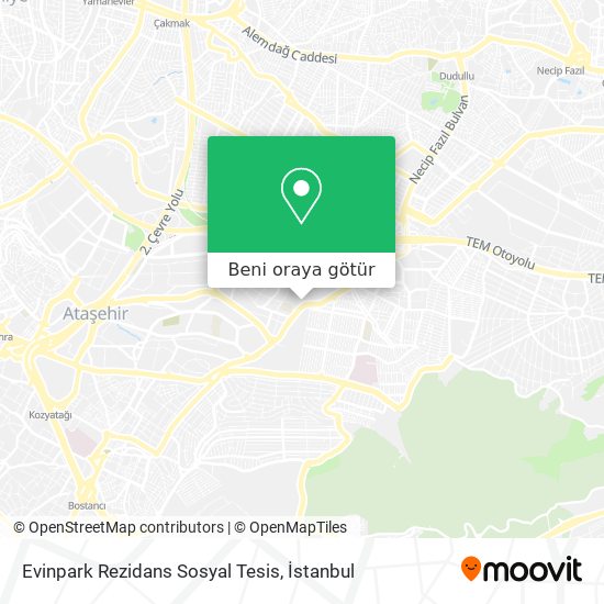 Evinpark Rezidans Sosyal Tesis harita