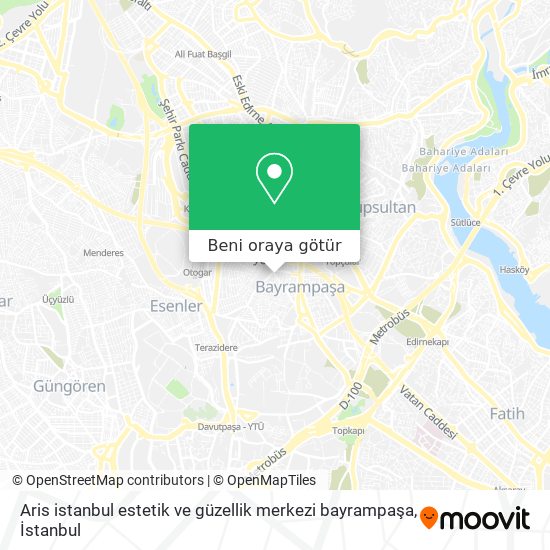 Aris istanbul estetik ve güzellik merkezi bayrampaşa harita