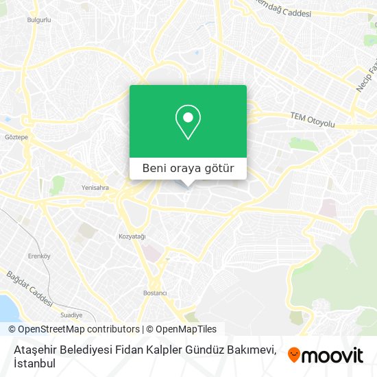 Ataşehir Belediyesi Fidan Kalpler Gündüz Bakımevi harita