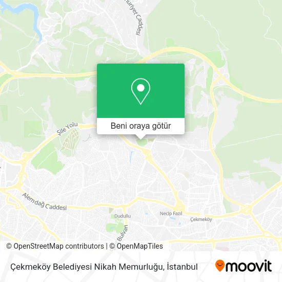 Çekmeköy Belediyesi Nikah Memurluğu harita