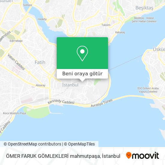 ÖMER FARUK GÖMLEKLERİ  mahmutpaşa harita