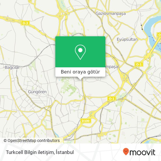 Turkcell Bilgin iletişim harita