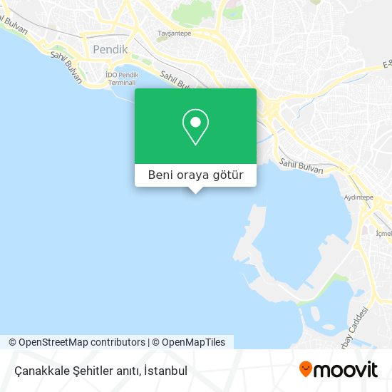 Çanakkale Şehitler anıtı harita