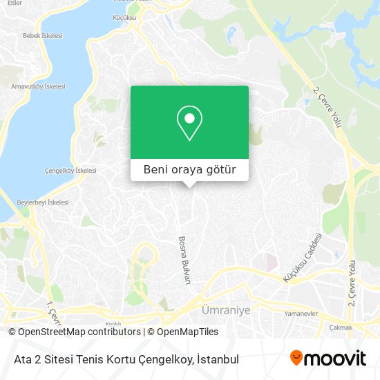 Ata 2 Sitesi Tenis Kortu Çengelkoy harita
