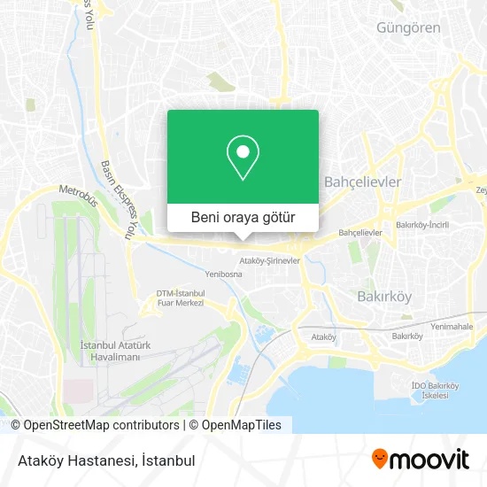 Ataköy Hastanesi harita