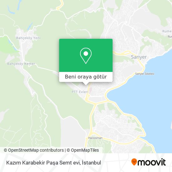 Kazım Karabekir Paşa Semt evi harita