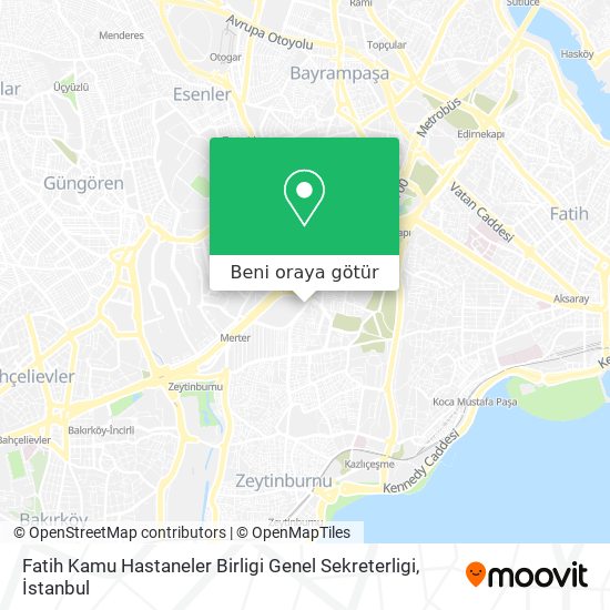 Fatih Kamu Hastaneler Birligi Genel Sekreterligi harita