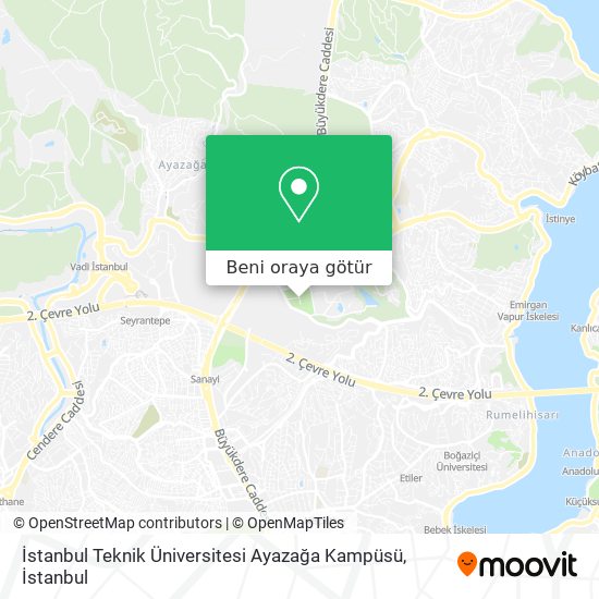 İstanbul Teknik Üniversitesi Ayazağa Kampüsü harita