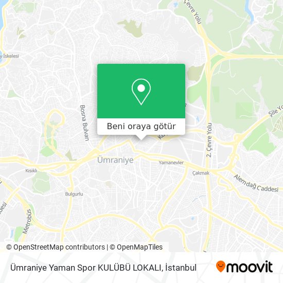 Ümraniye Yaman Spor KULÜBÜ LOKALI harita