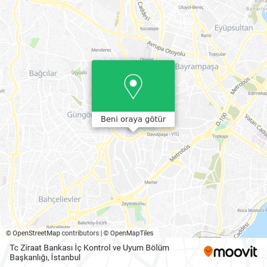Tc Ziraat Bankası İç Kontrol ve Uyum Bölüm Başkanlığı harita