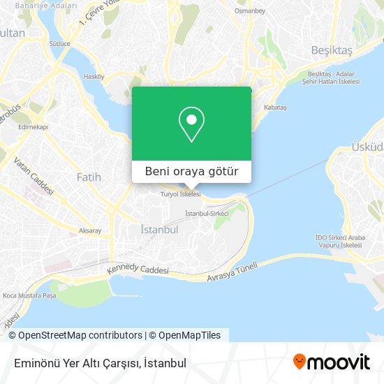 Eminönü Yer Altı Çarşısı harita