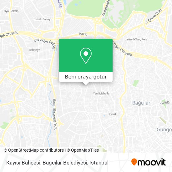 Kayısı Bahçesi, Bağcılar Belediyesi harita