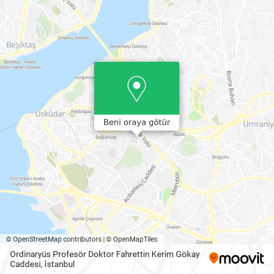 Ordinaryüs Profesör Doktor Fahrettin Kerim Gökay Caddesi harita