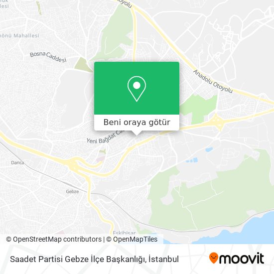 Saadet Partisi Gebze İlçe Başkanlığı harita