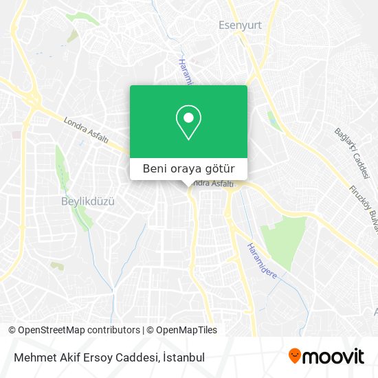 Mehmet Akif Ersoy Caddesi harita