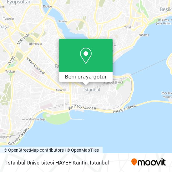 Istanbul Universitesi HAYEF Kantin harita